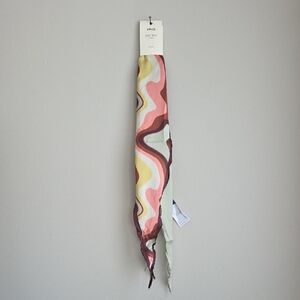 Mango 2pk Multicolor Retro Long Narrow Neck Kerchief Scarf Set Of 2 NWT